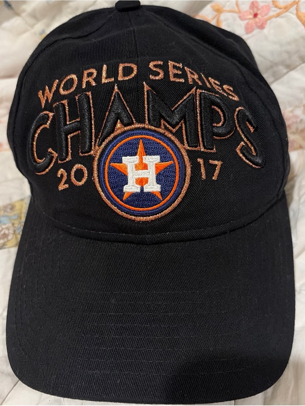 New Era Houston Astros Black Orange World Series Champs 2017 Hat